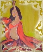 Robert Pennekamp : bellydance painting nr 447 Bellydancer Shaheen