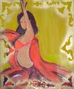 Buikdans schilderij door Robert Pennekamp : Buikdanseres Shaheen nr 447