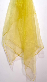 Rechthoekige sluier zeer transparant organza LICHT GEEL - 240 cm x 100 cm