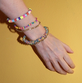 Ibiza "Regenboog" setje van 4 armbandjes - Ibiza "Rainbow" 4-piece bracelet set