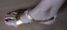 Bellydance Afro Sandals Slippers Shoes GOLD