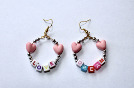 Lichtgewicht Dream Love oorbellen - diameter 3,2 cm - Lightweight Dream Love earrings