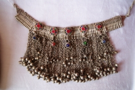 Vintage - Authentic Antique tribal necklace ethnic silver choker - Collier tribale Kuchi antique