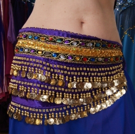 Vêtements Ethnique :: Ceinture danse Orientale Violette