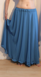 one size (up to XL) - 2 layer 3/4 circle skirt TURKISH BLUE