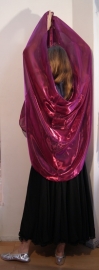 Bellydancing veil glowing PURPLE / PLUM color halfcircle - Voile demi cercle pour la danse orientale AUBERGINE