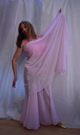 Extra Long -  2-piece set Circle skirt + veil SOFT PINK