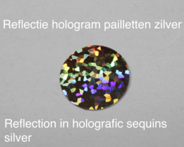 Plastic laser muntjes hologram GOUD of hologram ZILVER - 21 mm diameter