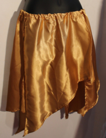Asymmetrical satin points skirt GOLD