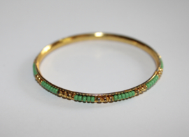 Prinsessen armbandje GROEN GOUD meisje kind - 5 cm diameter - Princess bracelet girl child GREEN GOLD