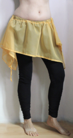 Asymmetrical YELLOW pointed 'in between' skirt, layering skirt - one size fits XS, S, M, L.