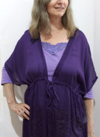PAARSE, losse uniek, jurk, kaftan, lange, luchtige jurk - one size fits  M, L, XL, XXL, XXXL