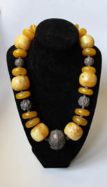 One of a kind Original Silk Road Necklace Amber Only
