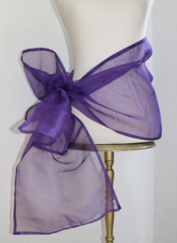 PURPLE organza small veil shawl headband