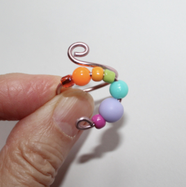Regenboog ring, regenboog kleuren EN 7 chakra kleuren - adaptable size