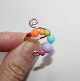 adaptable size - Rainbow ring, 7 colors, chakra ring