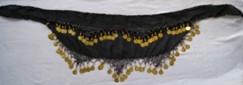 Children / Girls bellydance hipbelt chiffon BLACK