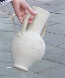 32 cm high, 20 cm diameter - Fellahi Jug /  pottery for dance with jug Egypt