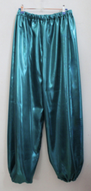 Shiny TURQUOISE AQUA Harempants for ladies or gentlemen - one size fits S, M, Small, Medium, 36/38