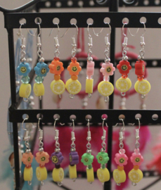 Lightweight Fruity Flower Smiley earrings girls and ladies