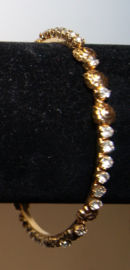 A9 - Extra Small  5,5 cm diameter - Indian style bracelet for girls strass GOLD and SILVER color