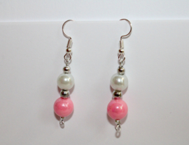 Sweety pearl earrings PINK PEARL SILVER