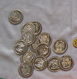 diameter 32 mm - Loose Metal coins SILVER color Toet Anck Amon