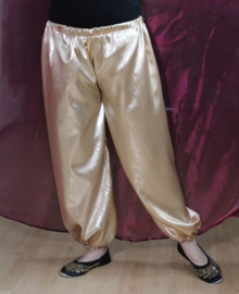 Shiny GOLDEN Harempants for ladies or gentlemen - one size fits S, M, Small, Medium 36/38