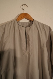 Originele Galabeya uit Egypte voor heren LICHT GRIJS handgemaakt -S Small / M Medium