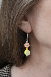 Lichtgewicht Fruity Flower Smiley oorbellen meisjes dames