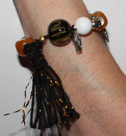 one size - Elastic big beads bracelet to "touch and listen nr2"