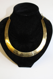 Halssnoer Faraonisch volledig GOUD kleurig - Choker 