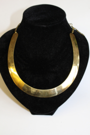 Choker  - Choker Necklace Pharaonic GOLD colored - Collier DORÉ pharaonique.