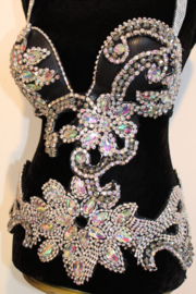 Buikdanskostuum Strass  only and Rhinestones BLACK DIAMOND - Diamanté