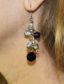 Earrings Diamond BLACK SILVER