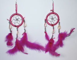 XL XLong - dreamcatcher earrings FUCHSIA PINK
