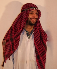 Palestijnse sjaal DONKERROOD  - Keffiyeh - Chafiyeh