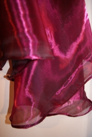 Bellydancing veil glowing PURPLE / PLUM color halfcircle - Voile demi cercle pour la danse orientale AUBERGINE