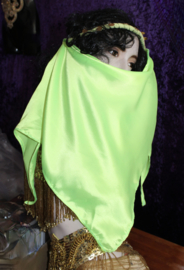 1001 Nights Harem veil FLUORESCENT GREEN - Voile + bande sequins 1001 nuits VERT (FLUO)