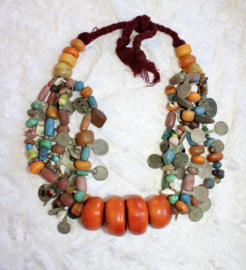 Collection of  tribal jewellery, authentic and unique Berber necklaces