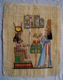 Authentic Egyptian papyrus faraonic nr2 Nefertari, wife of king Ramses 2