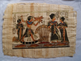 Originele Egyptische papyrus met faraonische afbeeldingen 1