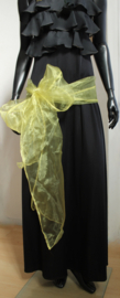 oraganza shawl, transparent, extra long in BRIGHT YELLOW - 300 cm x 32 cm