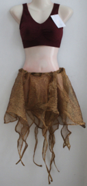 COPPER GOLDEN Gypsy skirt with different lengths of points. - fits XS, S, M