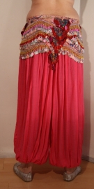 one size - Harempants cotton BRIGHT PINK - Sarouel FUCHSIA ROSE pantalon harem 1001 Nuits
