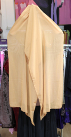 CARAMEL kleurige, rechthoekige chiffon sluier - 240 cm x 110 cm
