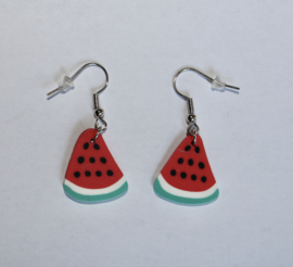Watermelon earrings - Boucles d'oreilles pastèque,
