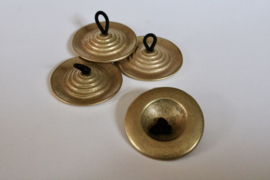 Zills vinger cimbaaltjes goudkleurig met ringen tekening - 6 cm diameter sagattes
