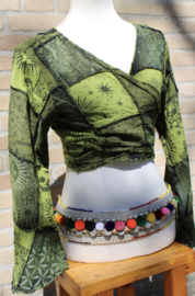 Patchwork wrap and tie top from Nepal. 100% cotton, fairtrade