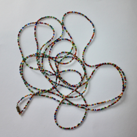 MULTICOLOR kraaltjes ketting hippie halssnoer armband - XXL